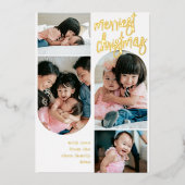 ホイ実在ル |メリークリスマスArch 4写真 箔シーズンカード (正面)