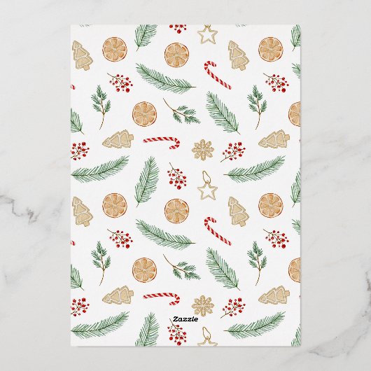 ホイ実在ル |メリー & Bright 3フォトクリスマス 箔シーズンカード (裏面)