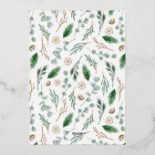 ホイ実在ル |非常に家族メリー写真のクリスマス 箔シーズンカード (裏面)