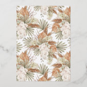 ホイ実在ル | Boho モダン Pampas Grassブライダルシャワー 箔招待状 (裏面)