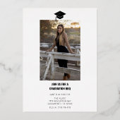 ホイ実在ルGRAD卒業フォトパーティーBBQ 箔招待状 (裏面)