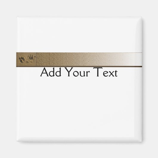 ホイ最高のンドッグポーとハンドプリントイン・ザ・サンド マグネット (正面)