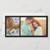 ホイ素朴トチューリップカントリー結婚バーンズ サンキューカード (正面)