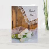 ホイ素朴トチューリップカントリー結婚バーンズ サンキューカード (正面)