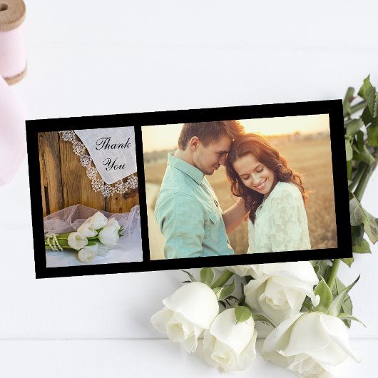 ホイ素朴トチューリップカントリー結婚バーンズ サンキューカード