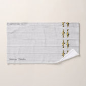 ホイ素朴トマス魚のヴィンテージ水色 ハンドタオル (ハンドタオル)