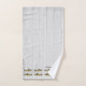 ホイ素朴トマス魚のヴィンテージ水色 バスタオルセット (ハンドタオル)