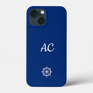 ホイ航海のールを青+白で出荷(パーソナライズ) iPhone 13 MINIケース