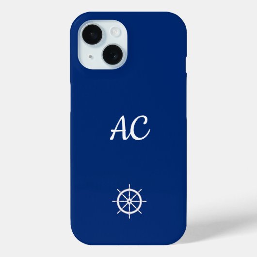 ホイ航海のールを青+白で出荷（パーソナライズ） Case-Mate iPhoneケース (裏面)