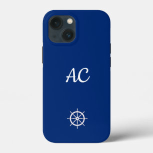 ホイ航海のールを青+白で出荷（パーソナライズ） iPhone 13 MINIケース