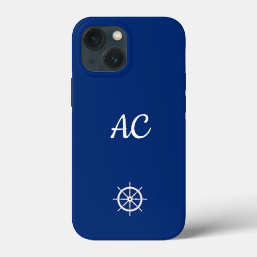 ホイ航海のールを青+白で出荷（パーソナライズ） Case-Mate iPhoneケース (裏面)