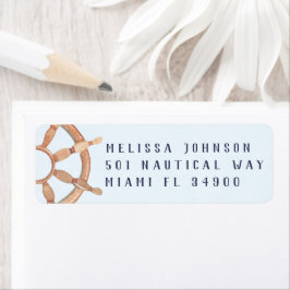 ホイ航海のールパーソナライズされたティール(緑がかった色)差出人住所 ラベル