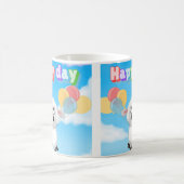 ホイ飛んでいるイ – ハッピーシープマグカップ コーヒーマグカップ (中央)