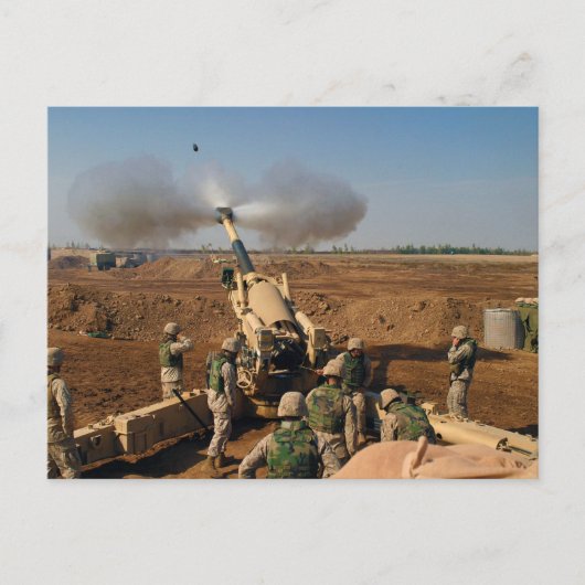 ホウィツァー銃統一された州海兵隊 ポストカード (正面)