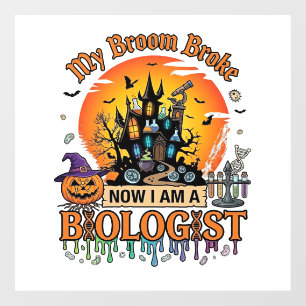 ホウキを折った生物学者のハロウィン・ホーンテッドキャスル・パンプキン ウィンドウサイン