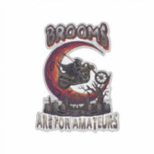ホウキ アマチュア 骸骨 バイカー ハロウィン R シール (正面)