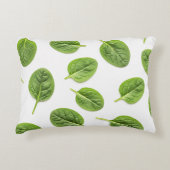 ホウレンオーガニックチ葉継ぎ目パターン アクセントクッション (正面)