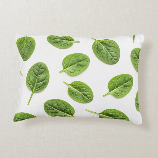 ホウレンオーガニックチ葉継ぎ目パターン アクセントクッション (裏面)