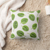 ホウレンオーガニックチ葉継ぎ目パターン クッション (ブランケット)