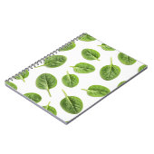 ホウレンオーガニックチ葉継ぎ目パターン ノートブック (左側)