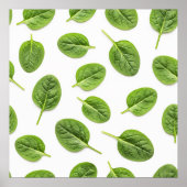 ホウレンオーガニックチ葉継ぎ目パターン ポスター (正面)