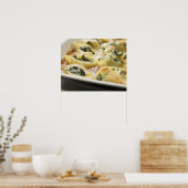 ホウレン焼いたグ充填用のパスタシェル ポスター (キッチン)