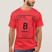 ホウ素元素（黒） Tシャツ (正面)