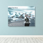 ホエクジラ キャンバスプリント (インサイチュ (ウッドフロア))