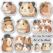 ホエックのモルモットPet、モルモットStickers シール (正面)