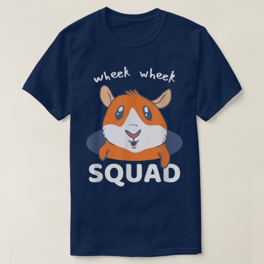 ホエック・ホエック分隊ギニア豚 Tシャツ (デザイン正面)