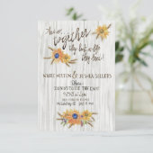 ホエッ素朴トひまわり結婚式招待状 サンキューカード (スタンド正面)