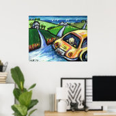 ホエテリアの夏の車 ポスター (ホームオフィス)