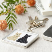 ホエテンとブラックスコティッシュテリア キーホルダー (側面)