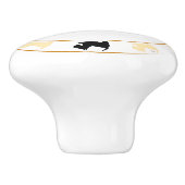 ホエテンとブラックスコティッシュテリア セラミックノブ (側面)