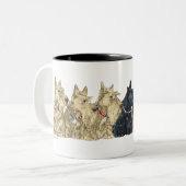 ホエテンと黒のスコットランドを線で囲む ツートーンマグカップ (正面左)