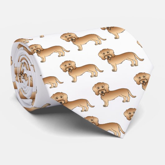 ホエテンのワイヤーの髪のダシュント漫画の犬のパターン ネクタイ (ロール)