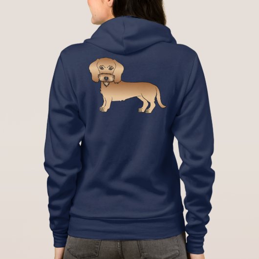 ホエテンのワイヤー髪のダシュントかわいい漫画の犬 パーカ