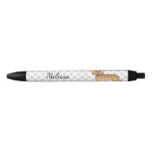 ホエテンのワイヤー髪のダシュント漫画の犬と名前 黒ボールペン (正面)