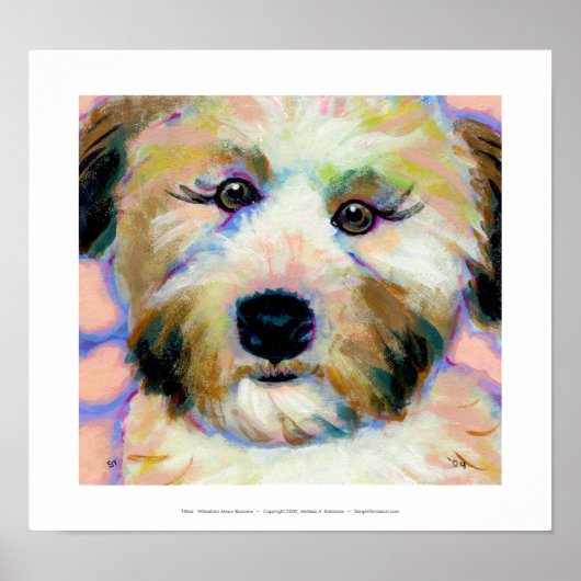 ホエテンスのビジネスユニークおもしろいドッグア絵画ート ポスター (正面)