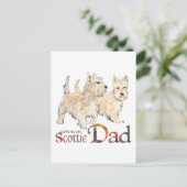 ホエテン祝スコッティーズ父の日 ポストカード (スタンド正面)