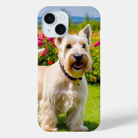 ホエテン・スコティッ遊ト・テリアの花の草 Case-Mate iPhoneケース (裏面)