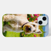 ホエテン・スコティッ遊ト・テリアの花の草 Case-Mate iPhoneケース (裏面 (横))