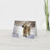 ホエテン・テリアは雪のクリスマスを許した カード (正面)