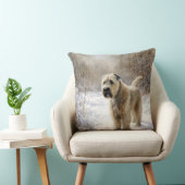 ホエテン・テリアは雪のクリスマスを許した クッション (椅子)