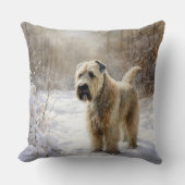 ホエテン・テリアは雪のクリスマスを許した クッション (正面)