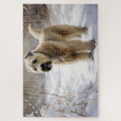 ホエテン・テリアは雪のクリスマスを許した ジグソーパズル (縦)