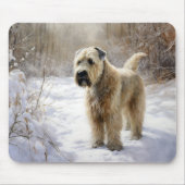 ホエテン・テリアは雪のクリスマスを許した マウスパッド (正面)