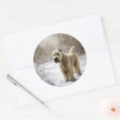 ホエテン・テリアは雪のクリスマスを許した ラウンドシール (封筒)