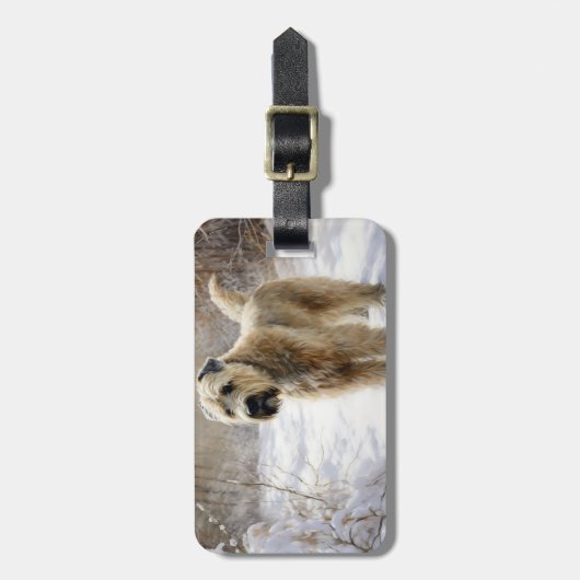 ホエテン・テリアは雪のクリスマスを許した ラゲッジタグ (正面縦)