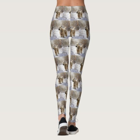 ホエテン・テリアは雪のクリスマスを許した レギンス (裏面)